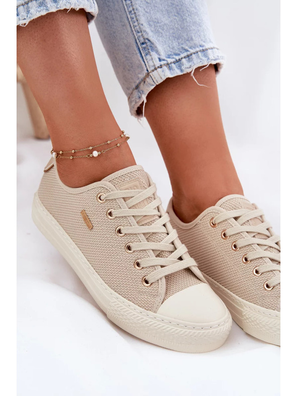 BIG STAR SHOES Adidași din pânză pentru femei Big Star - bej