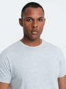 Ombre Clothing Tricou basic gri deschis pentru bărbați Ombre Clothing
