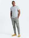 Ombre Clothing Tricou basic gri deschis pentru bărbați Ombre Clothing