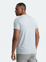Ombre Clothing Tricou basic gri deschis pentru bărbați Ombre Clothing