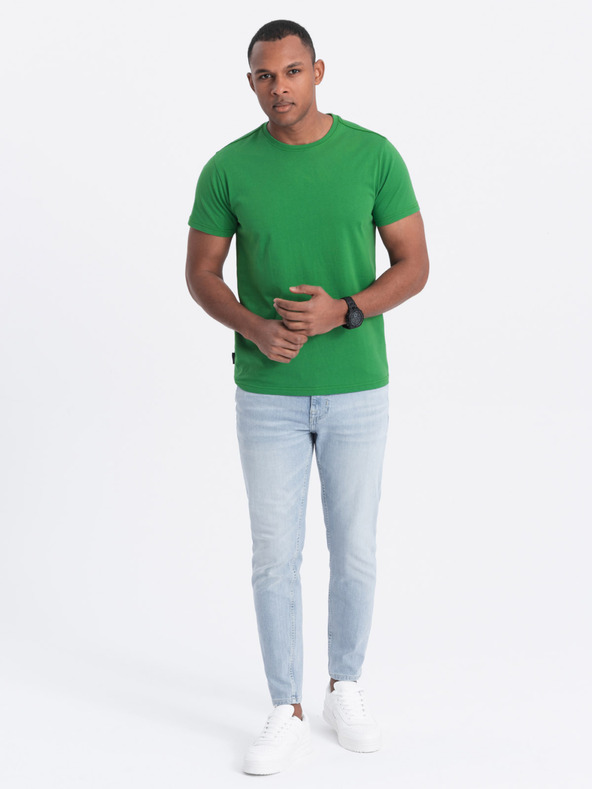 Ombre Clothing Cămașă de bază verde pentru bărbați Ombre Clothing
