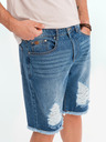 Ombre Clothing Pantaloni scurți din denim pentru bărbați cu găuri și rupturi - albaștri