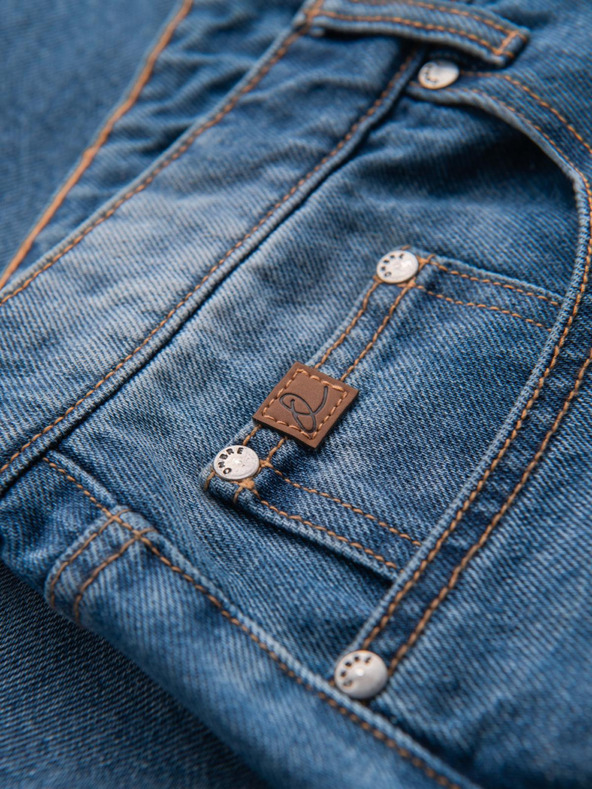 Ombre Clothing Pantaloni scurți din denim pentru bărbați cu găuri și rupturi - albaștri