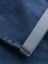 Ombre Clothing Pantaloni scurți din denim pentru bărbați cu manșetă - albastru închis