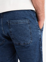 Ombre Clothing Pantaloni scurți din denim pentru bărbați cu manșetă - albastru închis