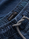 Ombre Clothing Pantaloni scurți din denim pentru bărbați cu manșetă - albastru închis