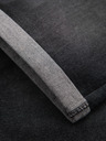 Ombre Clothing Pantaloni scurți din denim pentru bărbați cu manșetă - negri