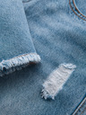 Ombre Clothing Pantaloni scurți din denim pentru bărbați cu găuri și rupturi - albastru deschis