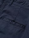 Ombre Clothing Pantaloni scurți chino clasici pentru bărbați cu manșetă - albastru închis