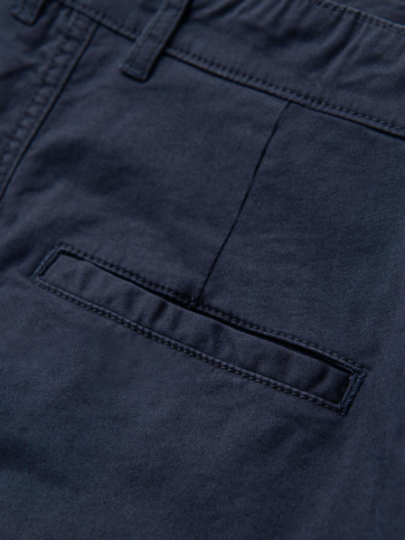 Ombre Clothing Pantaloni scurți chino clasici pentru bărbați cu manșetă - albastru închis
