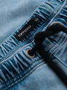Ombre Clothing Pantaloni scurți din denim bărbătești cu cusături decorative - albastru deschis