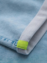Ombre Clothing Pantaloni scurți din denim bărbătești cu cusături decorative - albastru deschis