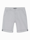 Ombre Clothing Pantaloni scurți chino clasici bărbătești cu tiv răsfrânt - gri