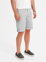 Ombre Clothing Pantaloni scurți chino clasici bărbătești cu tiv răsfrânt - gri