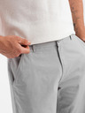 Ombre Clothing Pantaloni scurți chino clasici bărbătești cu tiv răsfrânt - gri