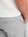 Ombre Clothing Pantaloni scurți chino clasici bărbătești cu tiv răsfrânt - gri