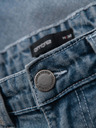 Ombre Clothing Pantaloni scurți din denim bărbătești cu tiv răsfrânt - albastru deschis