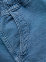 Ombre Clothing Pantaloni scurți din denim bărbătești cu tiv răsfrânt - albastru deschis