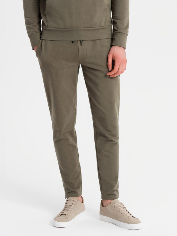 Ombre Clothing Set hanorac cu glugă + pantaloni de trening - măsliniu