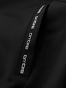Ombre Clothing Hanorac bărbătesc cu fermoar, glugă și margine - negru