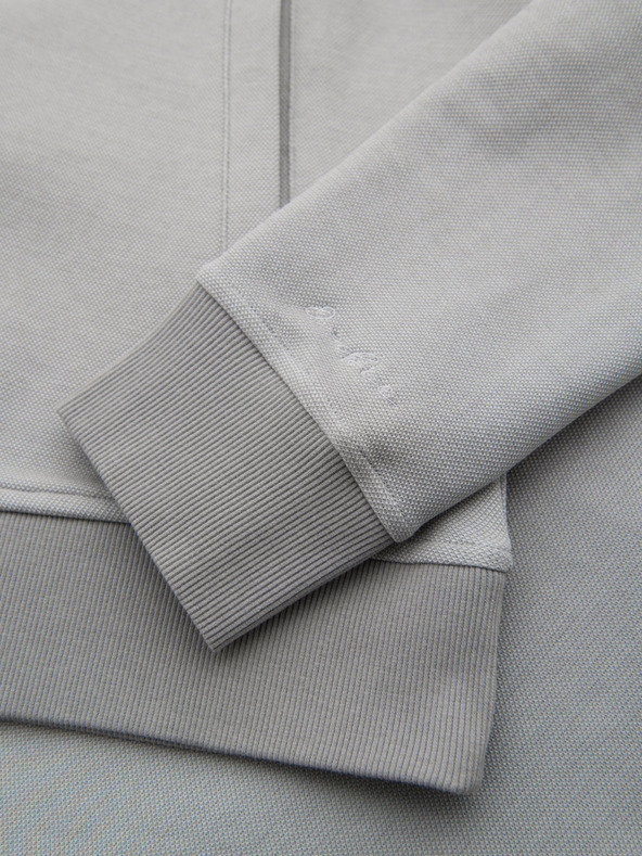 Ombre Clothing Geacă bomber tricotată bărbătească - gri