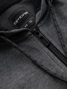 Ombre Clothing Hanorac bărbătesc cu structură moale și glugă - negru