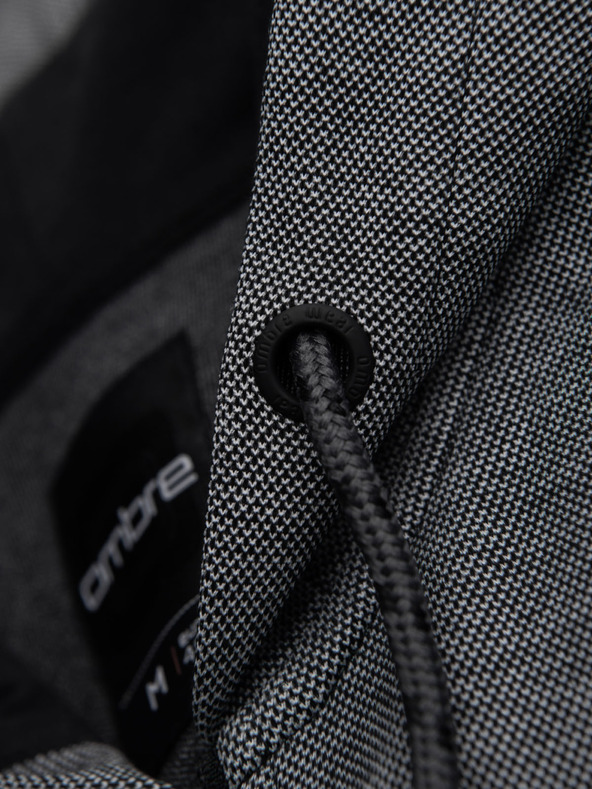 Ombre Clothing Hanorac bărbătesc cu structură moale și glugă - negru