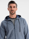 Ombre Clothing Hanorac bărbătesc cu structură moale și glugă - albastru închis