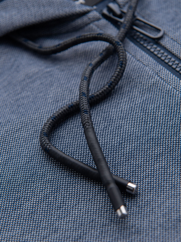 Ombre Clothing Hanorac bărbătesc cu structură moale și glugă - albastru închis