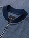 Ombre Clothing Geacă bomber tricotată bărbătească - albastru închis