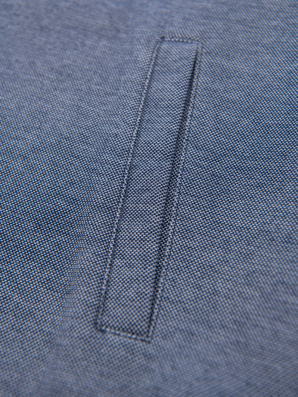 Ombre Clothing Geacă bomber tricotată bărbătească - albastru închis