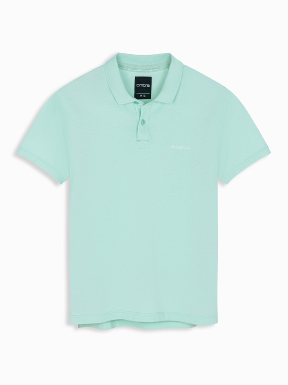 Ombre Clothing Tricou polo din țesătură pique din bumbac - mentă