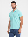 Ombre Clothing Tricou polo din țesătură pique din bumbac - albastru