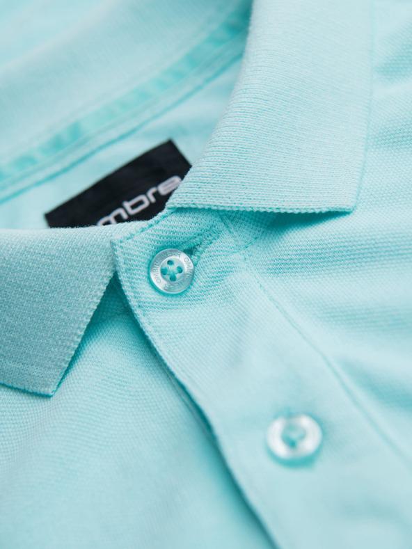 Ombre Clothing Tricou polo din țesătură pique din bumbac - albastru