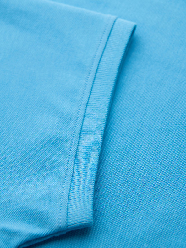 Ombre Clothing Tricou polo din țesătură pique din bumbac - albastru deschis