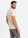 Ombre Clothing Tricou bărbătesc din bumbac cu imprimeu pe buzunar - turcoaz