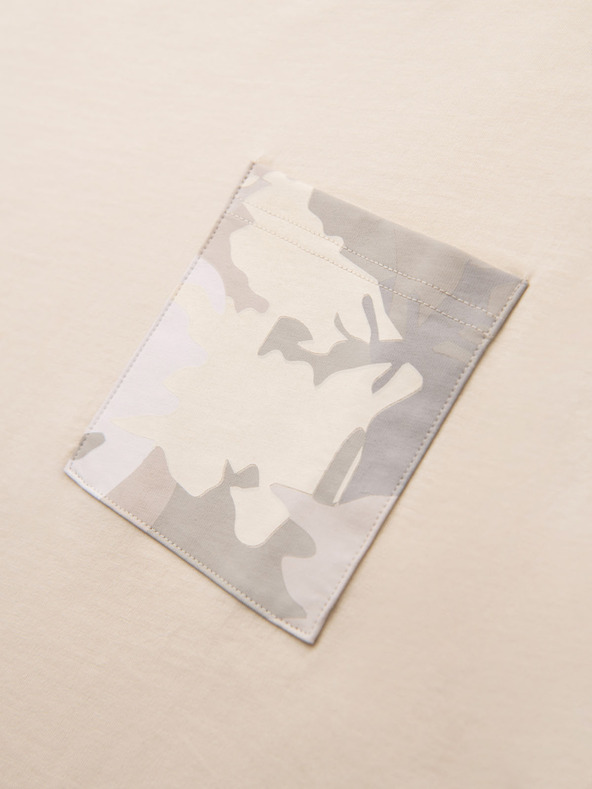 Ombre Clothing Tricou bărbătesc din bumbac cu imprimeu pe buzunar - turcoaz