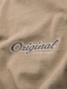 Ombre Clothing Tricou din bumbac cu imprimeu pe piept și spate - bej închis