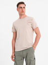 Ombre Clothing Tricou din bumbac cu imprimeu și decolteu rotund - negru