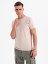 Ombre Clothing Tricou din bumbac cu imprimeu și decolteu rotund - negru