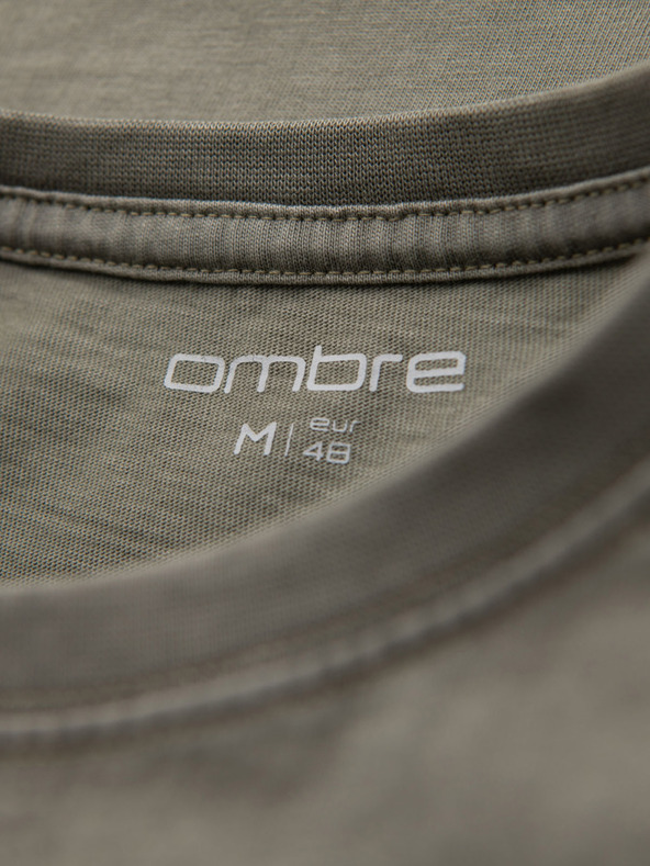 Ombre Clothing Tricou din bumbac cu imprimeu și decolteu rotund - negru