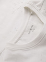 Ombre Clothing Tricou pentru bărbați cu imprimeu și decolteu rotund - alb