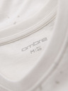 Ombre Clothing Tricou pentru bărbați cu imprimeu și decolteu rotund - alb
