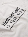 Ombre Clothing Tricou pentru bărbați cu imprimeu și decolteu rotund - alb
