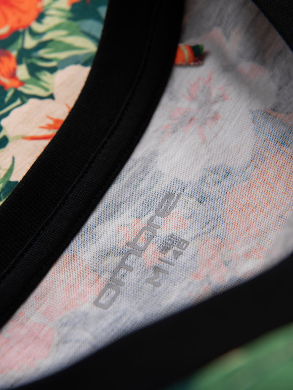 Ombre Clothing Tricou din bumbac pentru bărbați cu imprimeu floral - negru