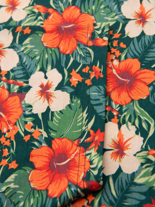 Ombre Clothing Tricou din bumbac pentru bărbați cu imprimeu floral - negru