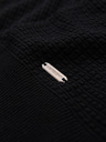 Ombre Clothing Tricou tricotat structurat pentru bărbați - negru