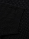 Ombre Clothing Tricou tricotat structurat pentru bărbați - negru