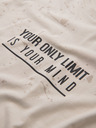 Ombre Clothing Tricou pentru bărbați cu imprimeu și decolteu rotund - crem