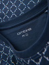 Ombre Clothing Tricou tricotat pentru bărbați cu imprimeu total - albastru marin